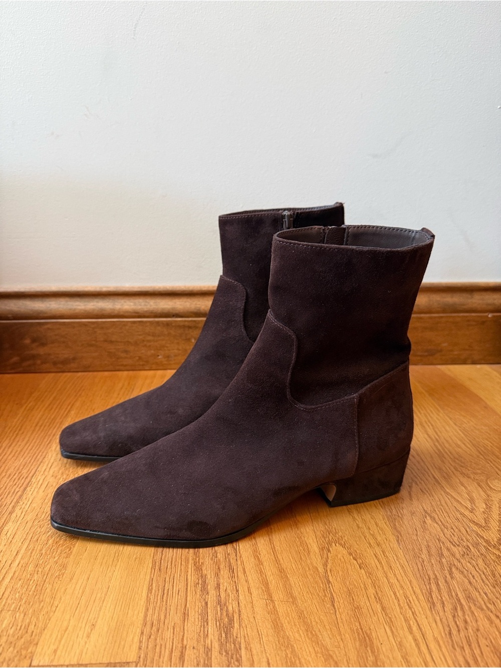 Steve Madden Dark Brown Suede Ankle Boots